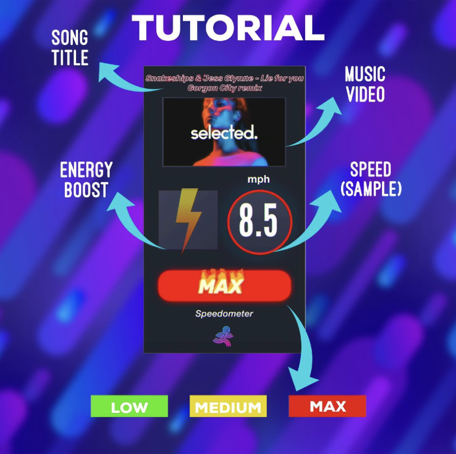 HitBeatRun tutorial: song title, music video, energy boost and speed